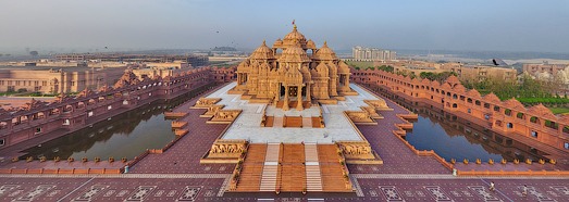 Swaminarayan Akshardham, New Delhi, India - AirPano.ru • 360 programe de Aerial Panorama 3D • Tururi Virtuale din întreaga lume