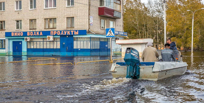 Flooding in Amur River, Russia