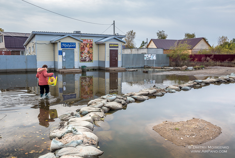 Flooding in Amur River, Russia