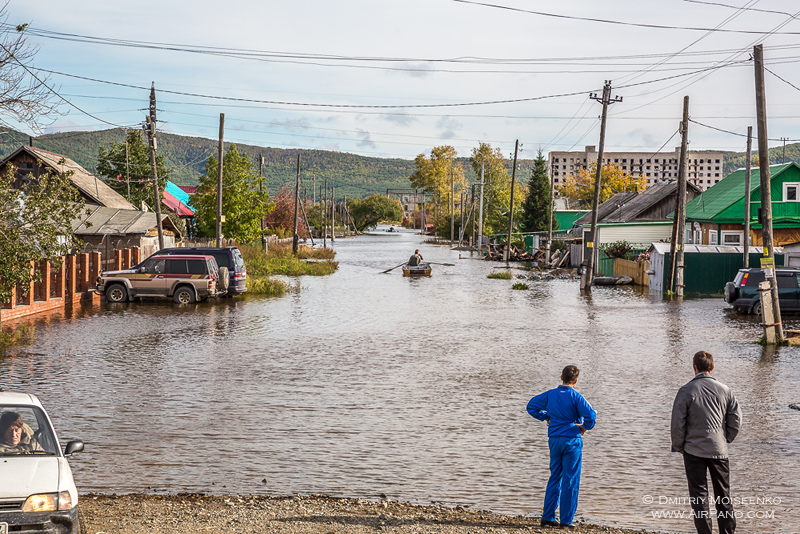 Flooding in Amur River, Russia