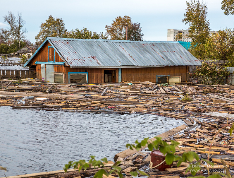 Flooding in Amur River, Russia