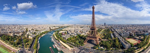 Turnul Eiffel, Paris, Franța - 360 AirPano.ru • Panorama programe de antenă • Tururi Virtuale 3D din întreaga lume
