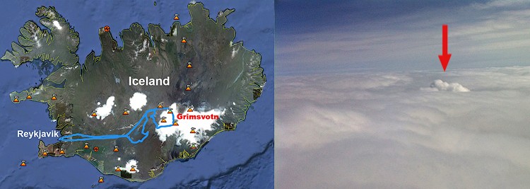 Grimsvotn volcano in Iceland