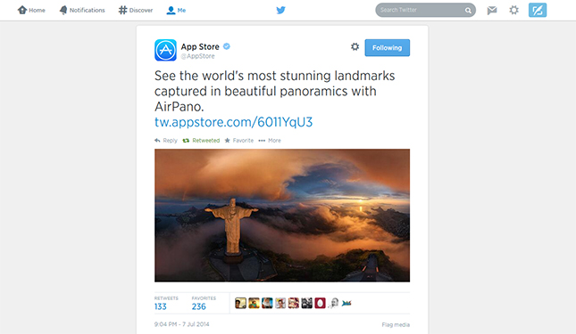 Apple about AirPano Travel Book application