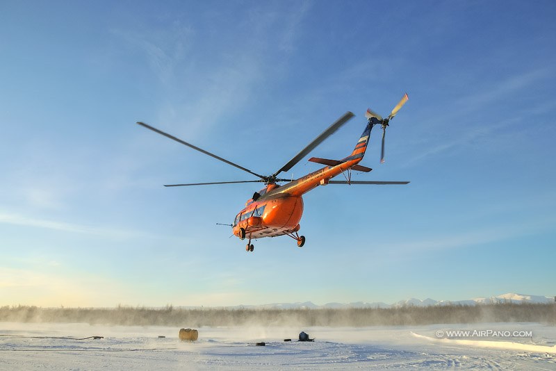 Helicopter on Kamchatka