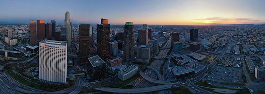 Los Angeles at dusk, CA, USA - AirPano.com • 360 Degree Aerial Panorama • 3D Virtual Tours Around the World