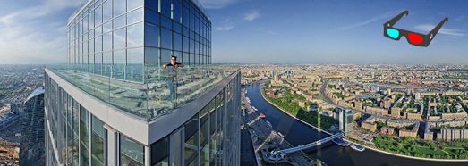Стерео панорама Москва Сити • AirPano.ru • 360 Degree Aerial Panorama • 3D Virtual Tours Around the World