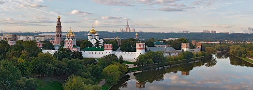 Новодевичий монастырь, Москва • AirPano.ru • 360 Degree Aerial Panorama • 3D Virtual Tours Around the World