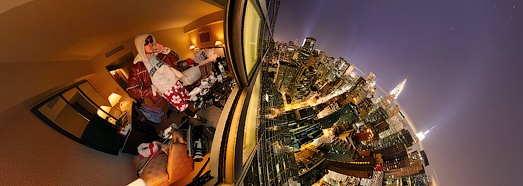 Нью-Йорк, Манхеттен, ночь - AirPano.ru • 360 Degree Aerial Panorama • 3D Virtual Tours Around the World