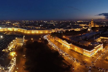 Saint Petersburg at night, Russia