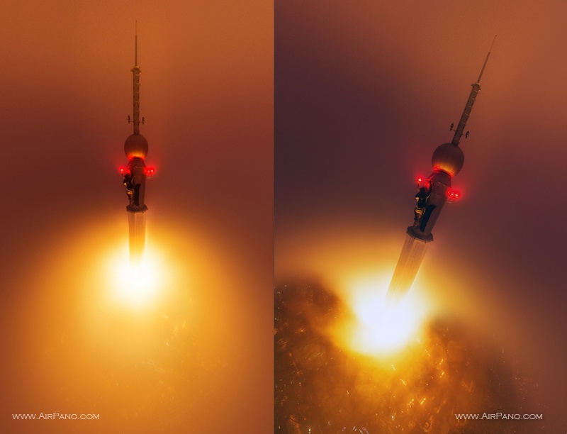 Запуск ракеты Союз-AirPano в космос