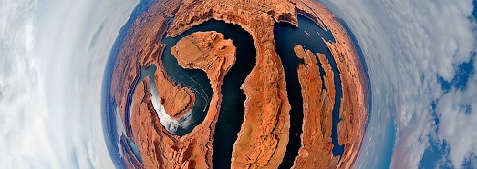 Слияние рек Сан-Хуан и Колорадо, США - AirPano.ru • 360 Degree Aerial Panorama • 3D Virtual Tours Around the World
