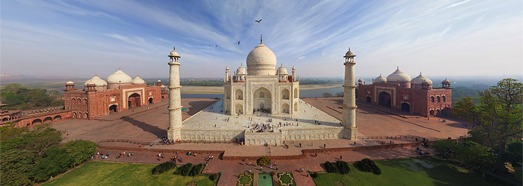 Taj Mahal, India - AirPano.com • 360 Degree Aerial Panorama • 3D Virtual Tours Around the World