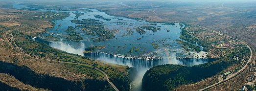 Водопад Виктория, Замбия-Зимбабве - AirPano.ru • 360 Degree Aerial Panorama • 3D Virtual Tours Around the World