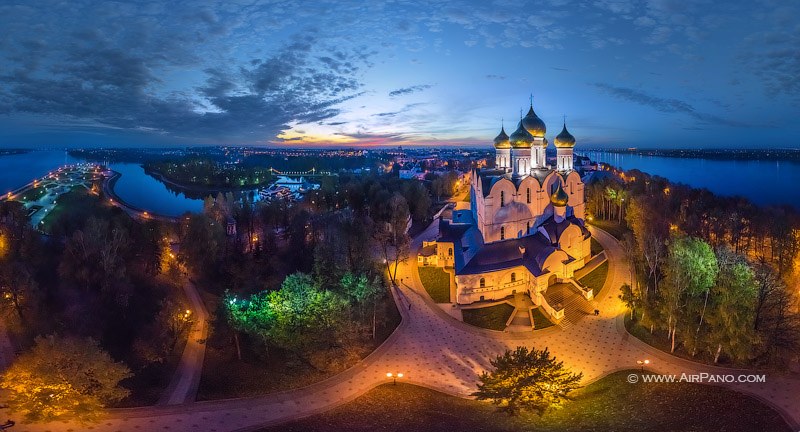 Assumption Cathedral at night