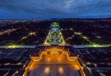 Schönbrunn Palace and Park at night