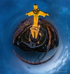 Статуя Кришту Рей ночью. Планета Статуя Кришту Рей ночью. Планета