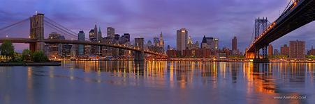 Бруклинский и Манхэттенский мост. Нью-Йорк, США