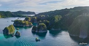 Aerial view of Pianemo Island, Raja Ampat