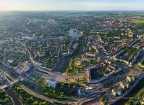 Bird’s eye view of Kaliningrad. House of Soviets