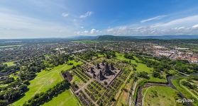 Bird's eye view of Prambanan Temple Compounds