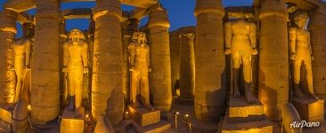 Peristyle. Evening illumination. Luxor Temple