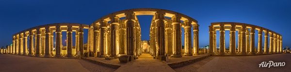 Court of Amenhotpe III. Luxor Temple. Panorama