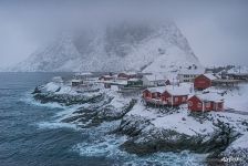 Lofoten archipelago in winter