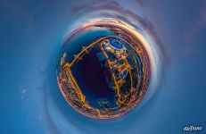 Стадион «Санкт-Петербург» ночью. Планета Стадион «Санкт-Петербург» ночью. Планета