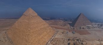 Pyramid of Khafre and Pyramid of Cheops. Panorama
