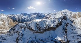 Panoramic view of the Caucasus Mountains and mount Elbrus #13