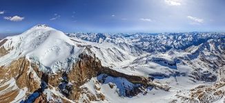 Панорама Эльбруса и гор Центрального Кавказа №8