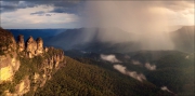 Скала Три сестры после дождя, Голубые горы, Австралия • AirPano.ru • Photo