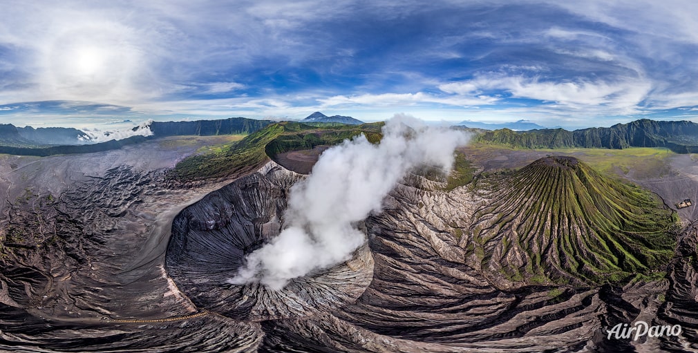 Panorama of the Bromo volcano