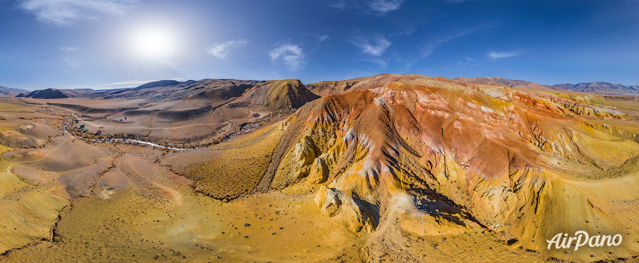 Colorful Mountains of Kyzyl-Chin (Mars). Altai, Russia