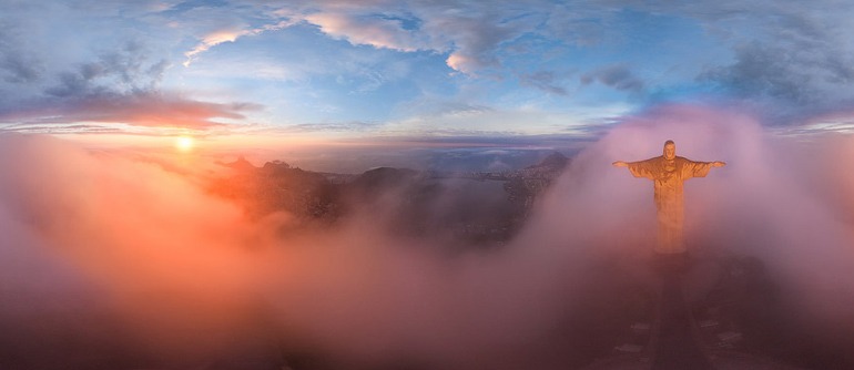 Статуя Христа-Искупителя, Рио-де-Жанейро, Бразилия - AirPano.ru • 360 Градусов Аэрофотопанорамы • 3D Виртуальные Туры Вокруг Света