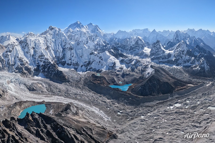 Aerial View Himalayan Mountains Nepal View Stock Footage Video