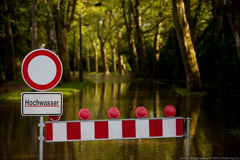 Driveway closed due to flooding