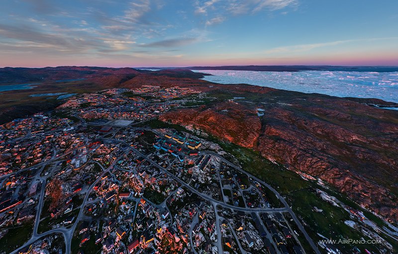 Above the Ilulissat town