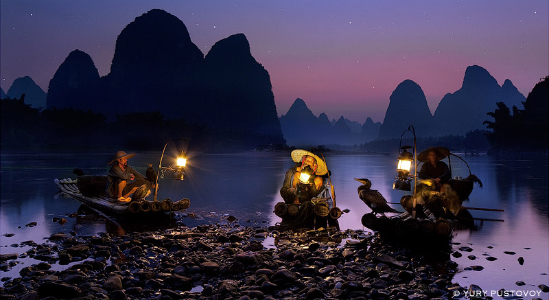 Рыбаки на реке Ли