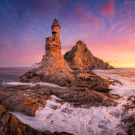 Aniva Lighthouse. Sakhalin Island, Russia