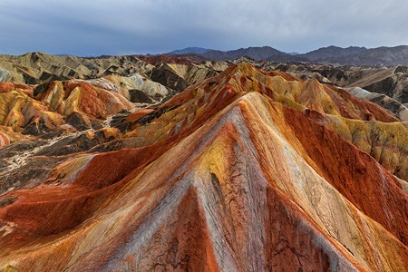 Colourful mountains of the Zhangye Danxia Geopark, China