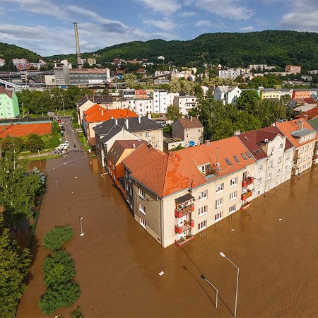 Наводнение в Чехии, город Усти-над-Лабем, июнь 2013