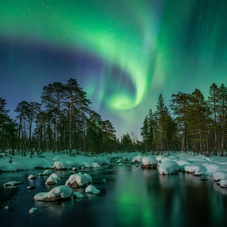 Northern lights on the Kola Peninsula