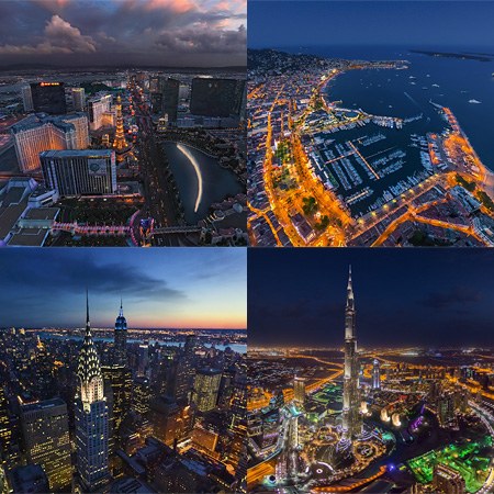 زیباترین شهرهای جهان در شب
