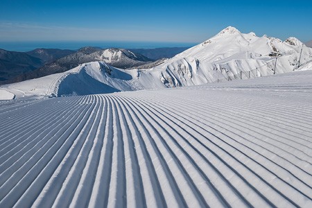 Rosa Khutor Ski Resort. Southern slope. Sochi, Russia