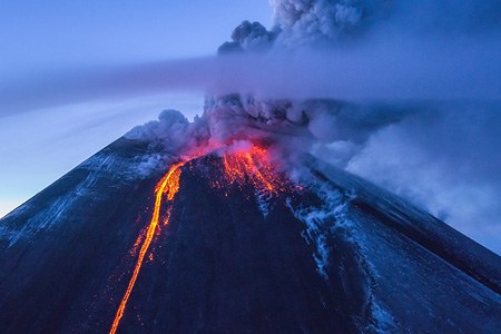 Volcano Klyuchevskaya Sopka, Kamchatka, Russia, 2015