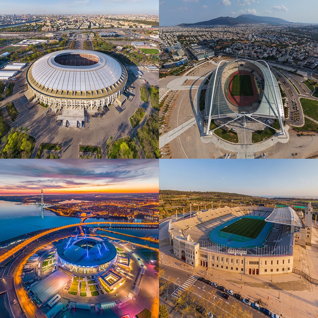360° виртуальный тур №3, Футбольные стадионы мира