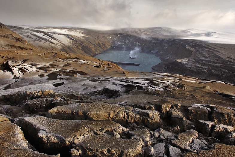 Grimsvotn volcano crater