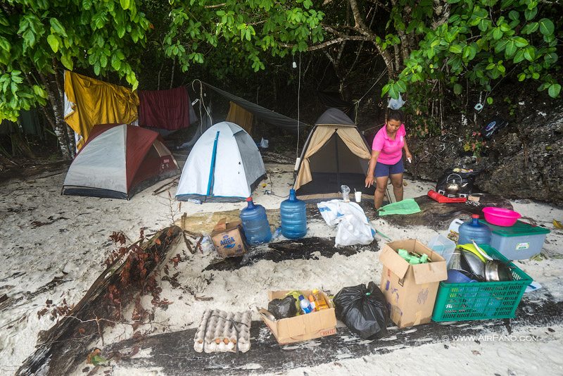 There are neither people on the islands, except rangers who work as guards, nor the electricity and communications